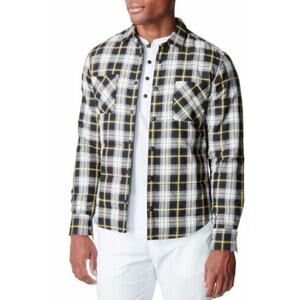 Good Man Men's Yellow‎ & Black Plaid Shirt Jacket X-Large MSRP $248
